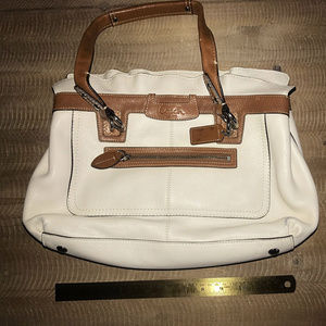 Coach White Leather Satchel